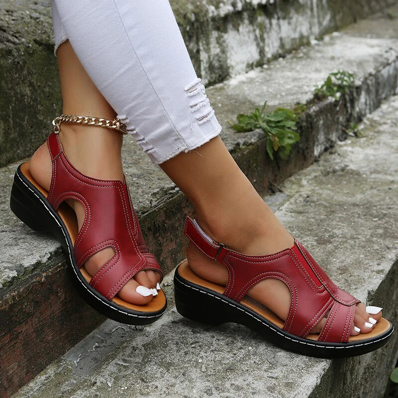 PREMIUM™ ORTHOPEDIC LEATHER WEDGE SANDALS 2026 - Image 8