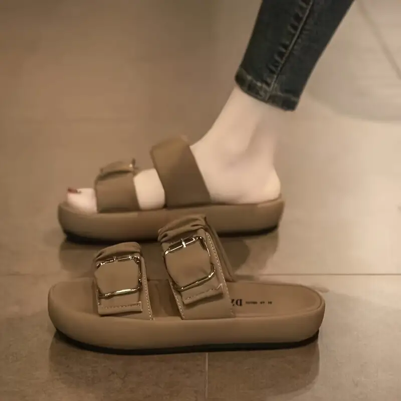 YANDERRA™ WOMEN'S DOUBLE BUCKLE STRAP SANDALS - Image 8